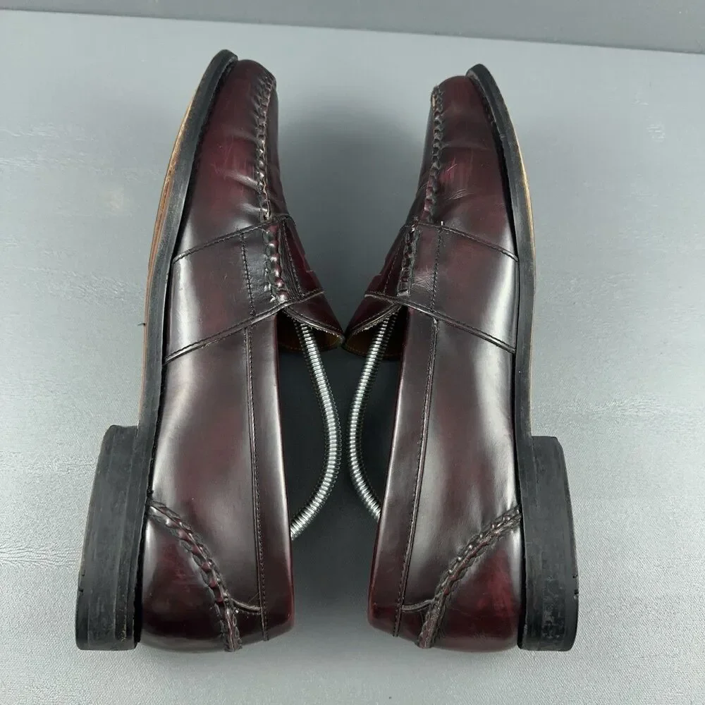 GH Bass Weejuns Brunell Penny Loafers Burgundy Leather Mens Size 12 M